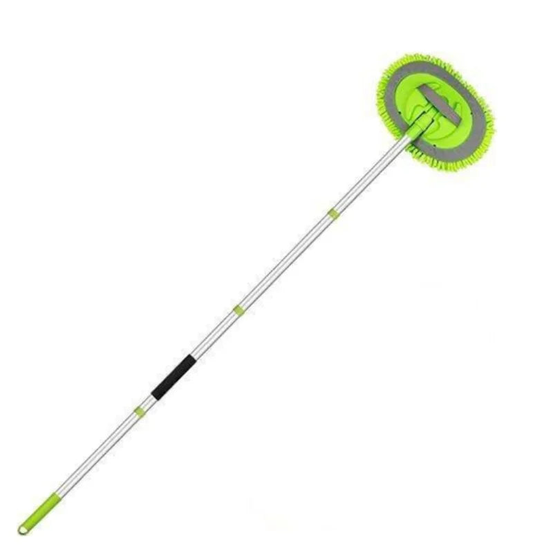 1 Set of Green Car Wash Mop with Attachable Brush Head, Extra-Long Car Cleaning Mop, Chenille 4-Section Detachable Mop, Also Suitable for Household Cleaning, Multifunctional Cleaning Mop Peaceful Pleasures Health and Wellness