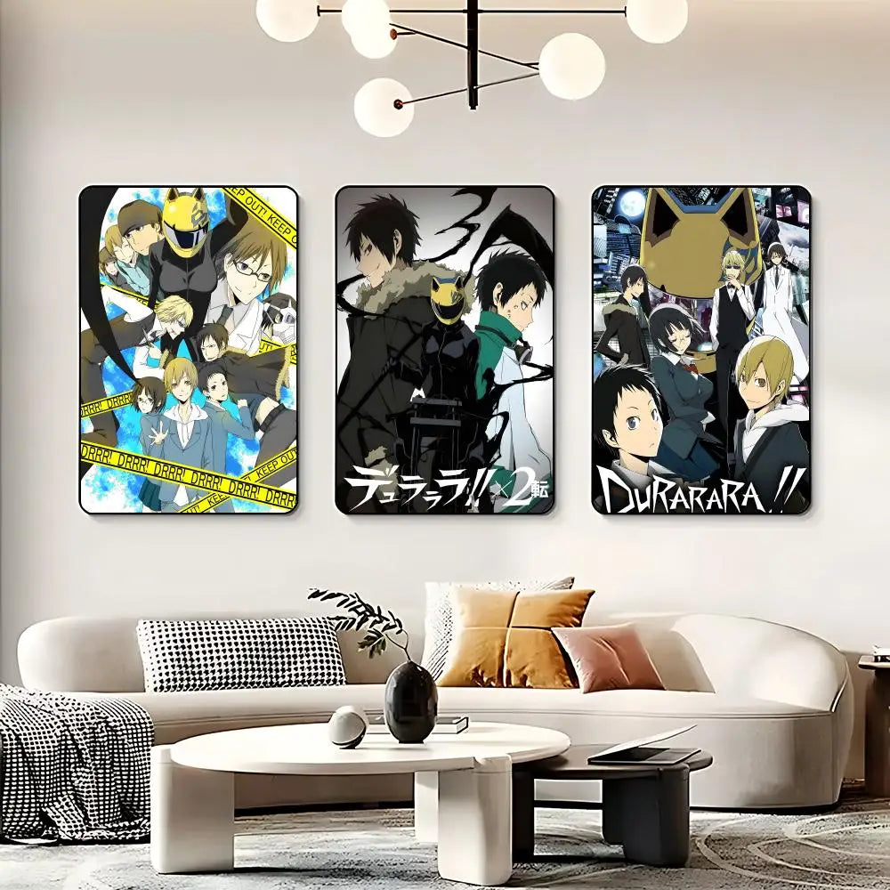 Anime D-Durarara!! Poster HD Self Adhesive Waterproof Wall Art Ideal for Home Office Dorm Bedroom Great Gift Peaceful Pleasures Health and Wellness