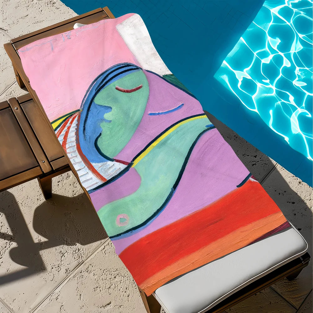 Pablo Picasso Art Quick-Dry Beach Towel | Pool, Gym & Travel Quick-Dry Beach Towel Peaceful Pleasures Health and Wellness z5 STJ150x260CM
