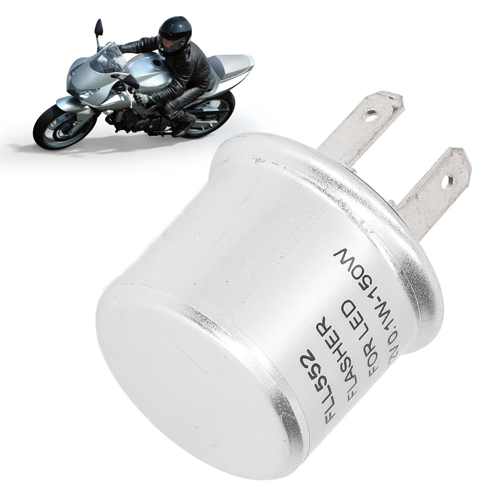 LED Flasher Relay Aluminum Shell 2 Pin Low Power Consumption Turn Signal Light Flasher 12V Turn Signal Light Flasher Peaceful Pleasures Health and Wellness