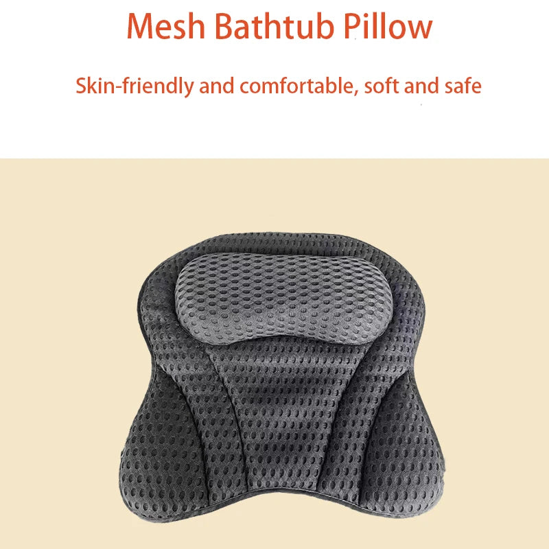 Bathtub suction cup pillow, mesh butterfly bathtub pillow, suitable for after-work bath, soft fabric, relaxing and comfortable Peaceful Pleasures Health and Wellness