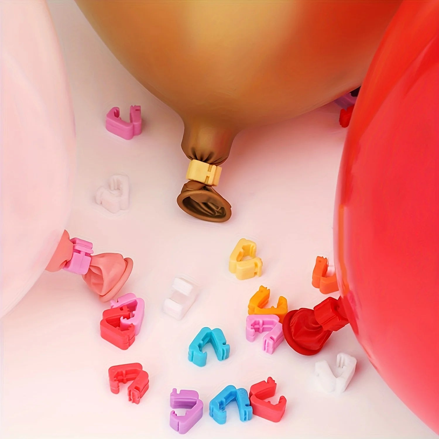 Colorful Reusable Balloon Sealing Clips & Knot Tying Tool Balloon Sealing Clips Peaceful Pleasures Health and Wellness