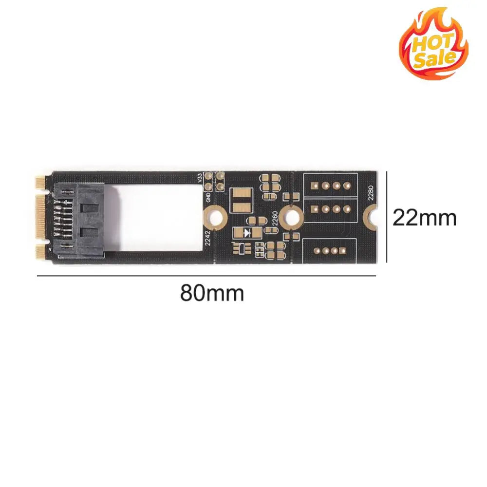 M.2 NGFF to SATA 7-Pin Adapter Card – 2242 2260 2280 SSD