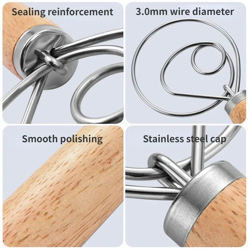Danish Dough Whisk – Stainless Steel Pastry Blender & Mixer