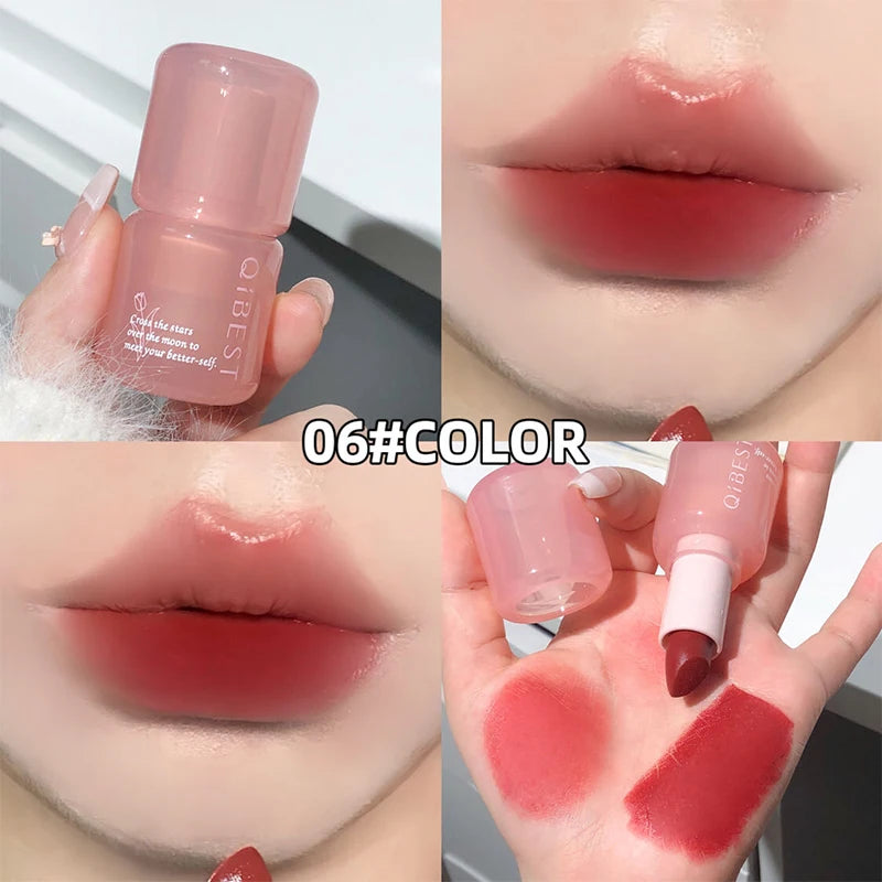 QIBEST Nude Matte Lipstick Waterproof And Sweatproof Lip Stain Sexy Red Lipstick Tinted Makeup For Women Long Lasting Lipstick Peaceful Pleasures Health and Wellness 06