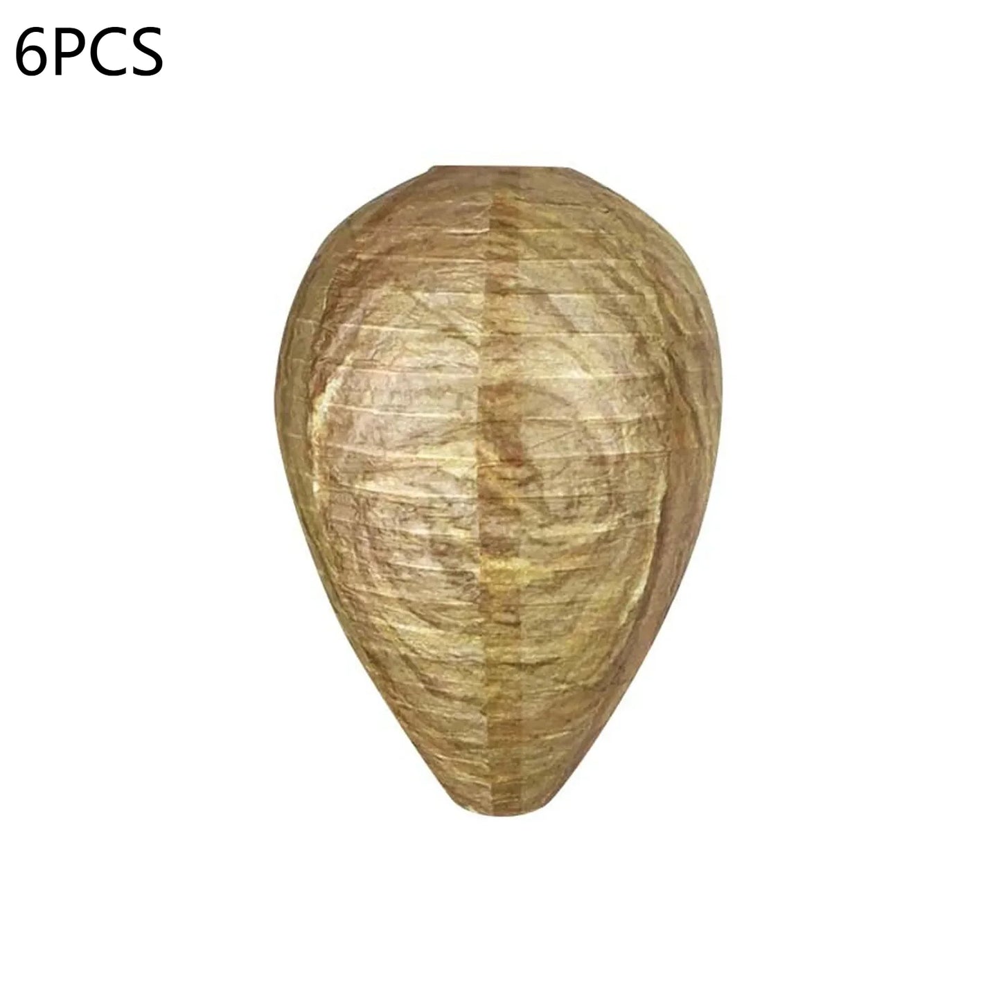 Hanging Wasp Nest Decoy Outdoor Waterproof Fake Wasp Nest Decoy Nest Decoy Hornets Plastic Insects Paper Drive Beehive Lantern Peaceful Pleasures Health and Wellness 6PCS