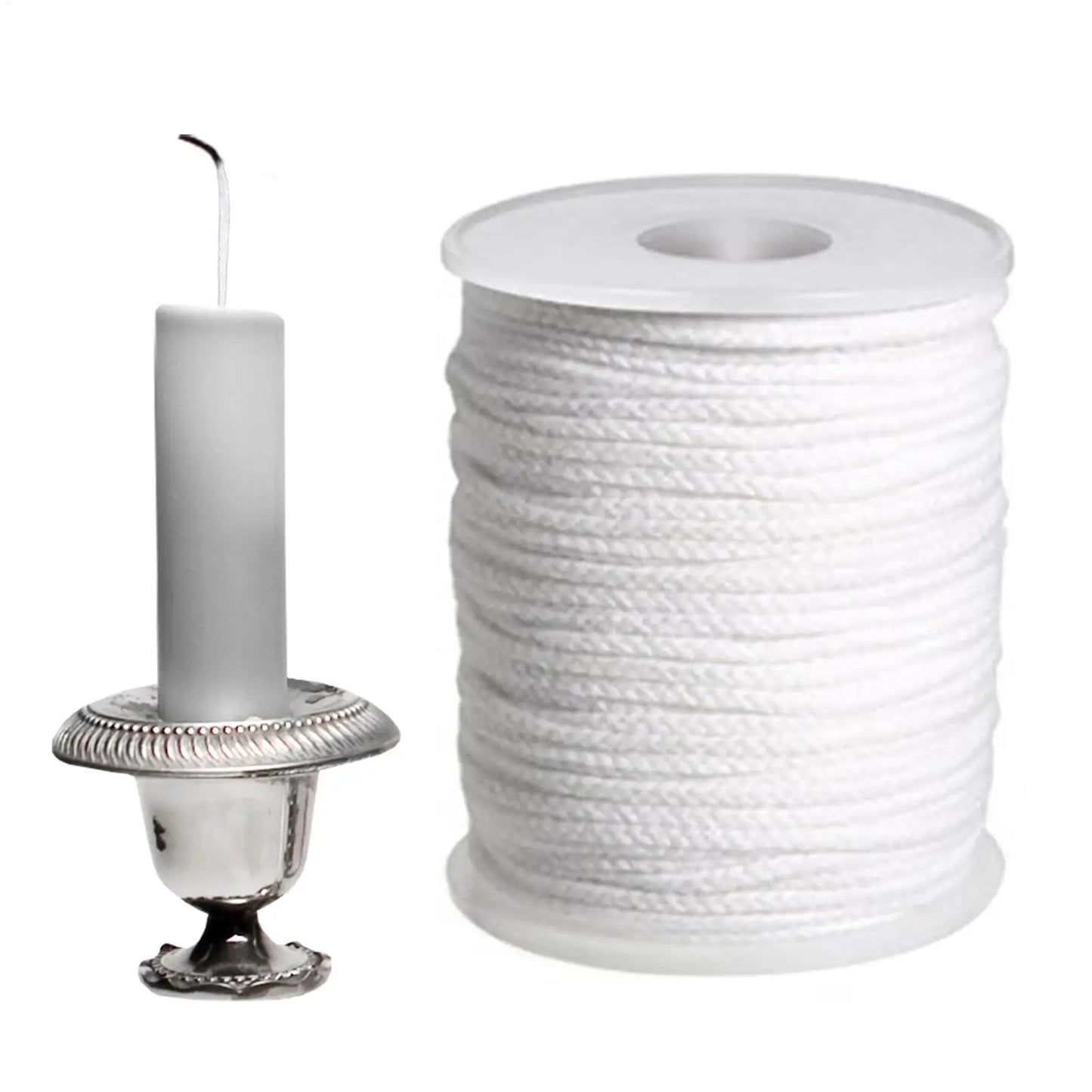 Pre-Waxed Cotton Candle Wick Spool 61m | DIY Soy Wax Candle Making