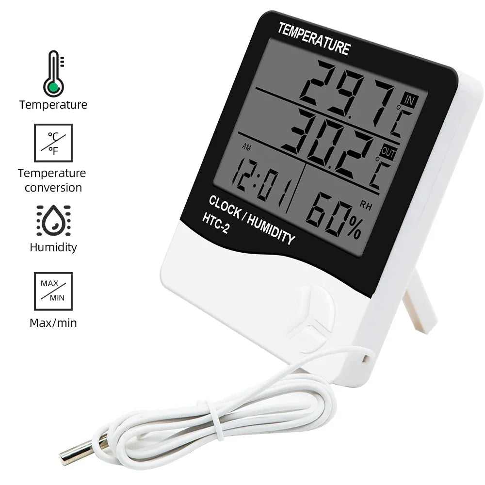 Digital LCD Hygrometer Thermometer HTC-1 HTC-2 Indoor Outdoor