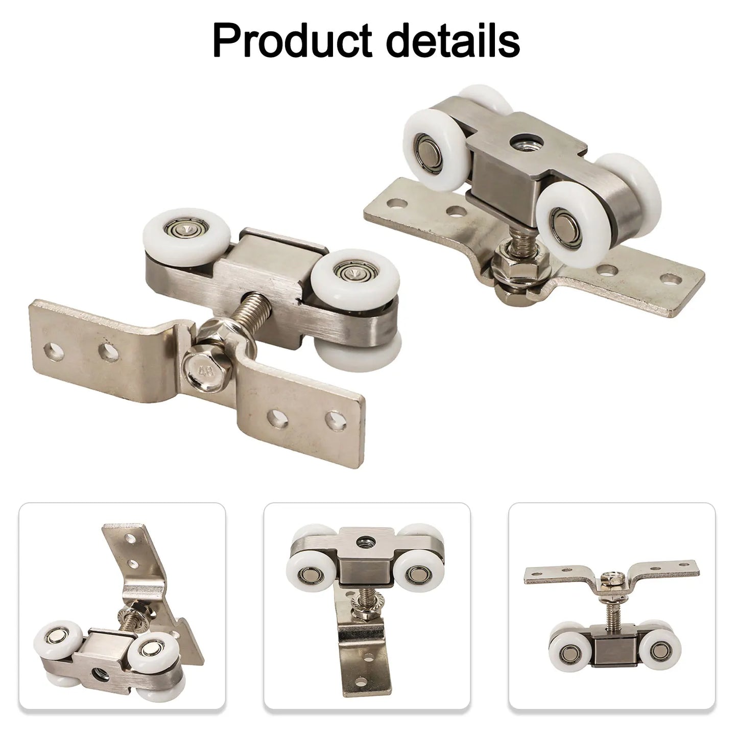 Sliding Door Track Rail & Pulley Hardware Set – Silent (1 Pair)
