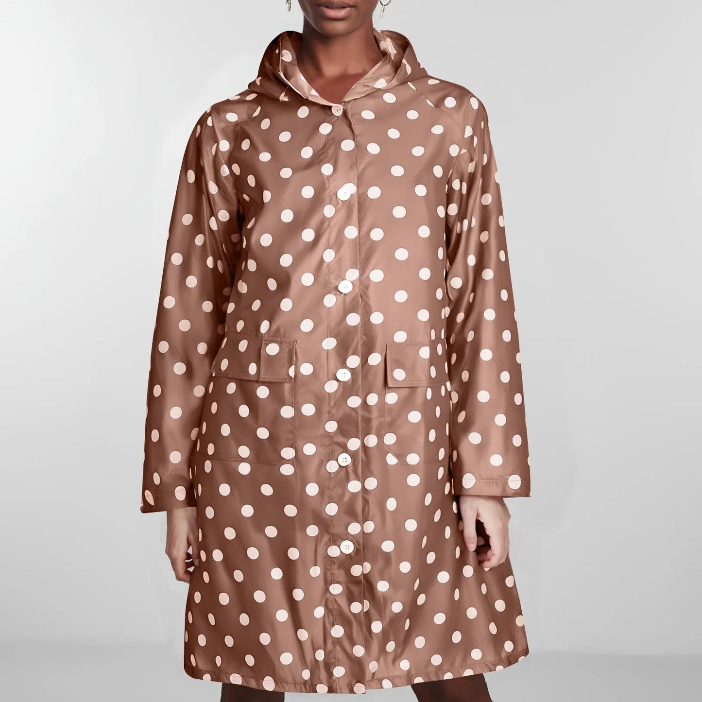 Waterproof Hooded Raincoat | Long Unisex Rain Jacket 95cm