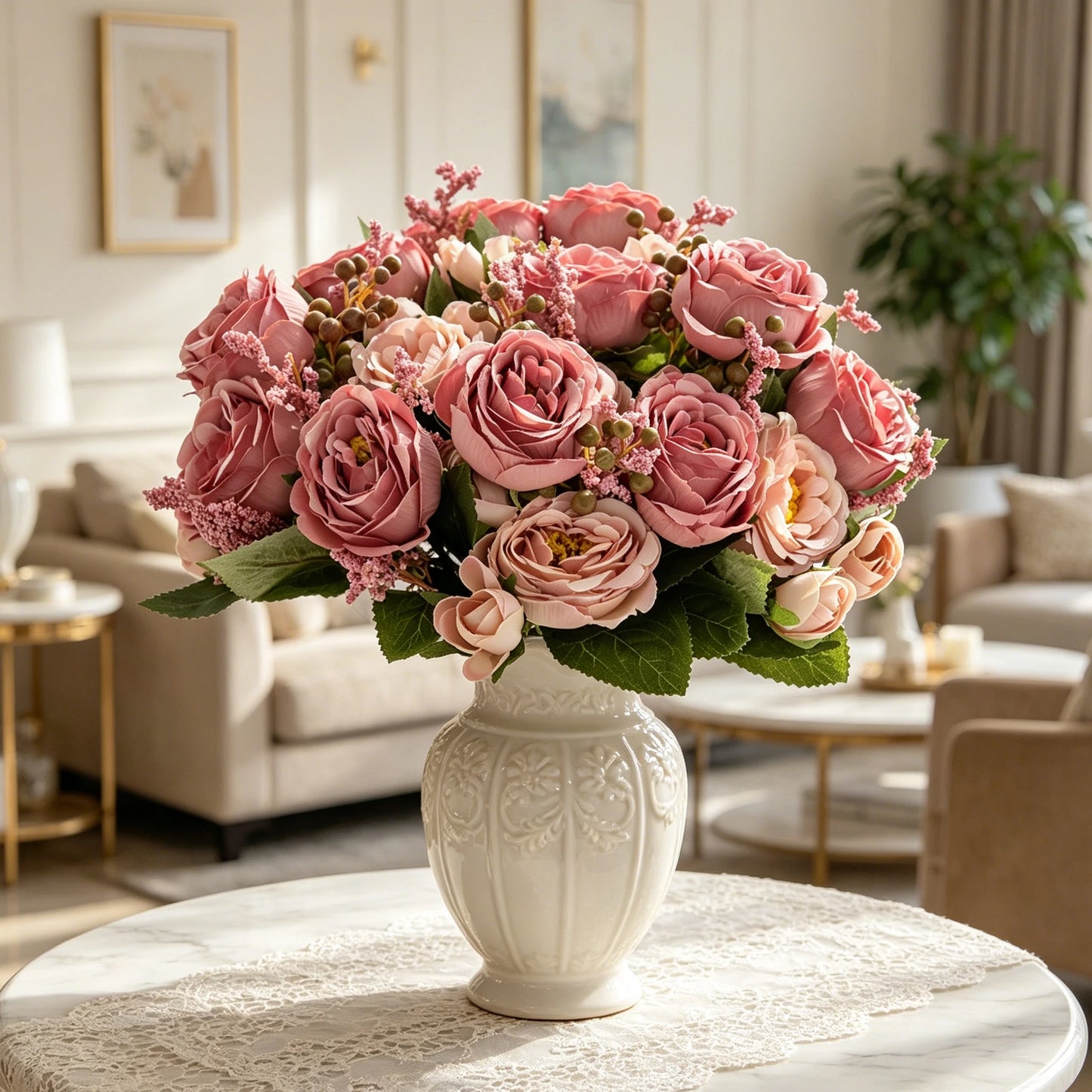 Silk Peony Artificial Flowers – Wedding & Home Décor