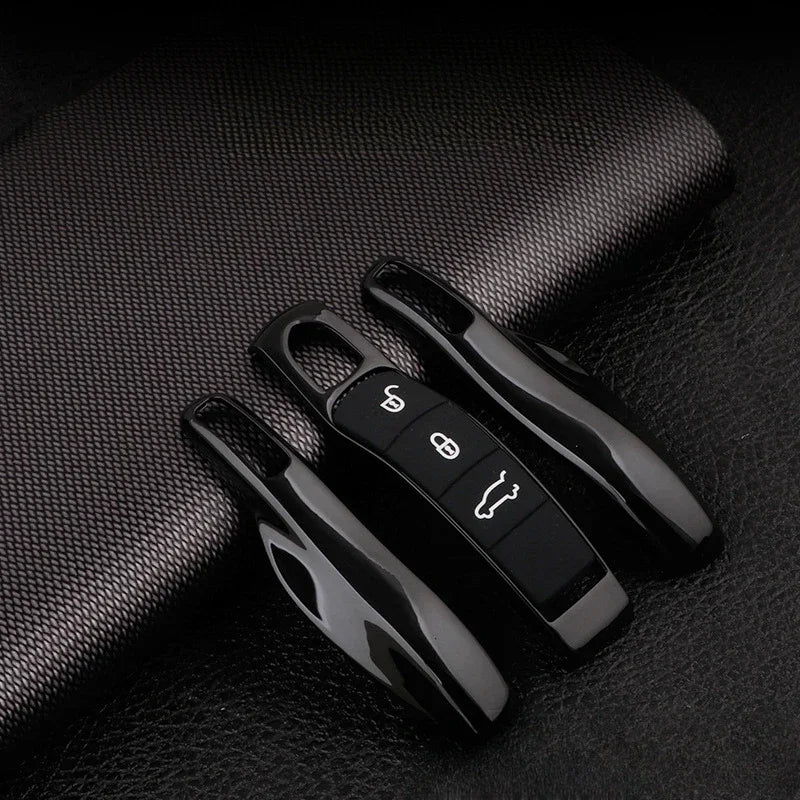 Car Smart Remote Key Case Fob Covers Set Shell for Porsche Panamera Spyder Carrera Macan Boxster Cayman Cayenne 911 970 981 991 Peaceful Pleasures Health and Wellness black