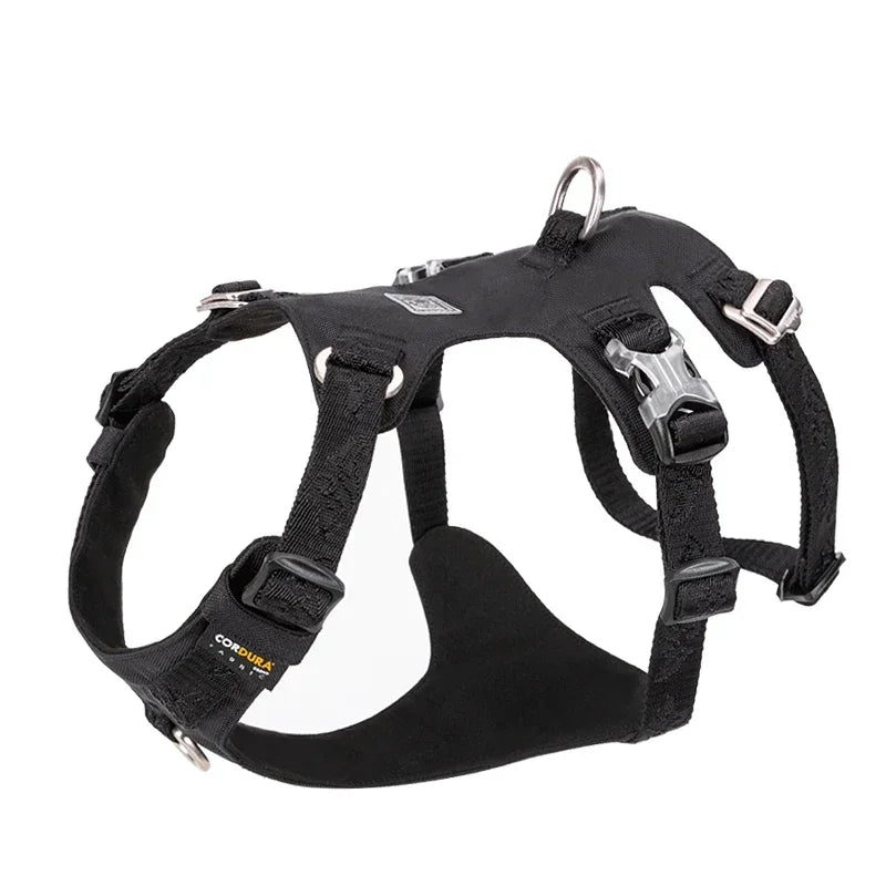 TRUELOVE Pet Nylon Harness Light-weight Double-H Shape Embroidery 5 Adjustable Positions Medium and Large Dog Waterproof YH1807 Peaceful Pleasures Health and Wellness Black M China Mainland