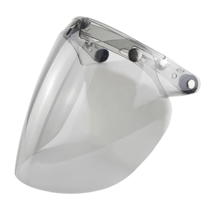 3-Snap Bubble Visor Open Face Motorcycle Helmet | Anti-UV Lens
