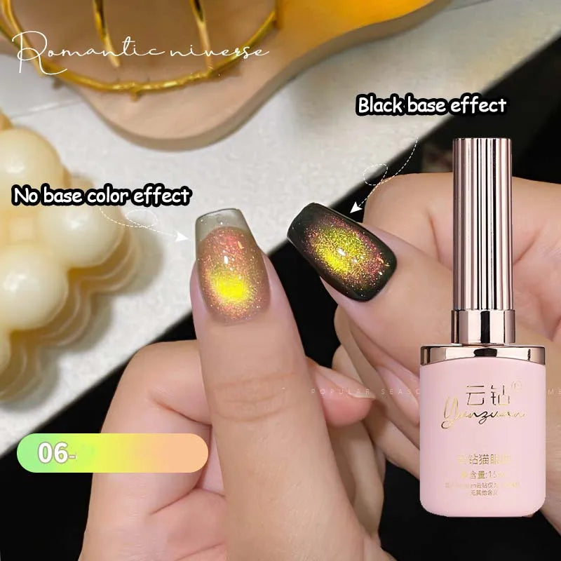 Magnetic Cat Eye Gel Nail Polish | Rainbow Double Light 15ml