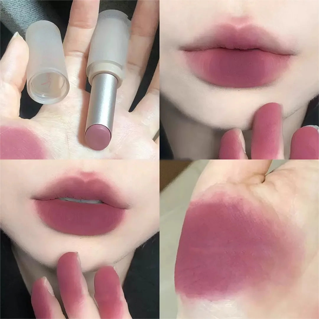 Velvet Matte Lipstick – Waterproof Nude Lip Tint | Non-Stick Cup