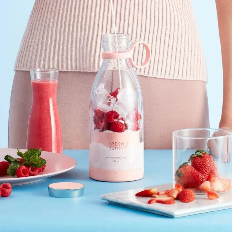 GUOHE Portable Rechargeable Blender Cup 350ml | 4-Blade Juicer