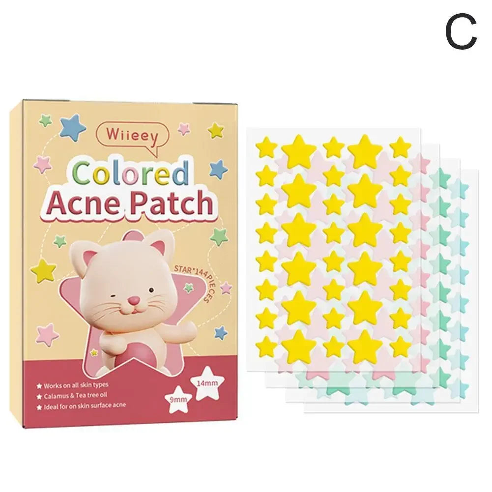 114PCS Cute Bunny Animals Acne Pimple Patches Cover Stickers , Pretty Invisible Face Blemishes Spot Pimple Concealer Makeup Tool Peaceful Pleasures Health and Wellness C