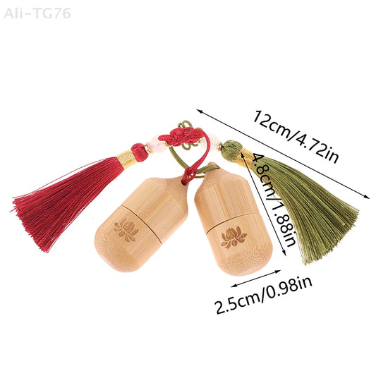 Bamboo Glass Roll-On Bottle 1ml | Perfume & Essential Oil Roller Roller Bottle Peaceful Pleasures Health and Wellness