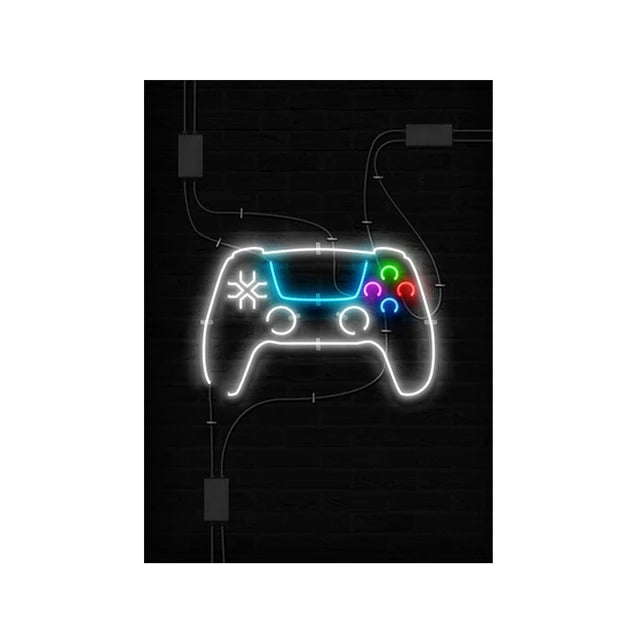 Minimalist Gamepad Controller Canvas Poster Modern Gaming Room Wall Art Print for Gamer Bedroom Home Decoration Peaceful Pleasures Health and Wellness