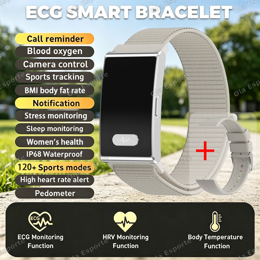 ECG Smart Bracelet Heart Rate Sleep 5ATM Waterproof Fitness Watch 2026 New NO Screen Smartwatch Men Women Health Sport Wristband Peaceful Pleasures Health and Wellness 3
