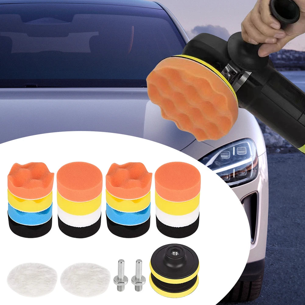 22Pcs 3 Inch Buffing Waxing Clean Polish Washable Wool Fiber Car Polisher Polisher Reusable for Auto Motorcycle Remove Scratches Peaceful Pleasures Health and Wellness