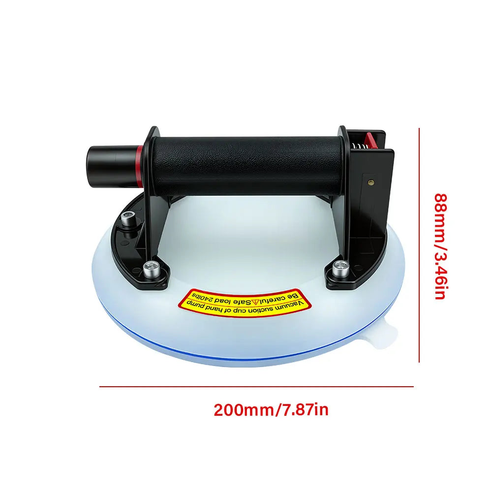 8 Inch 21cm Silicone Vacuum Suction Cup 240lb Loading Capacity Hand Lifter for Glass Ceramic Tile Granite Floor Lifting Tool Peaceful Pleasures Health and Wellness