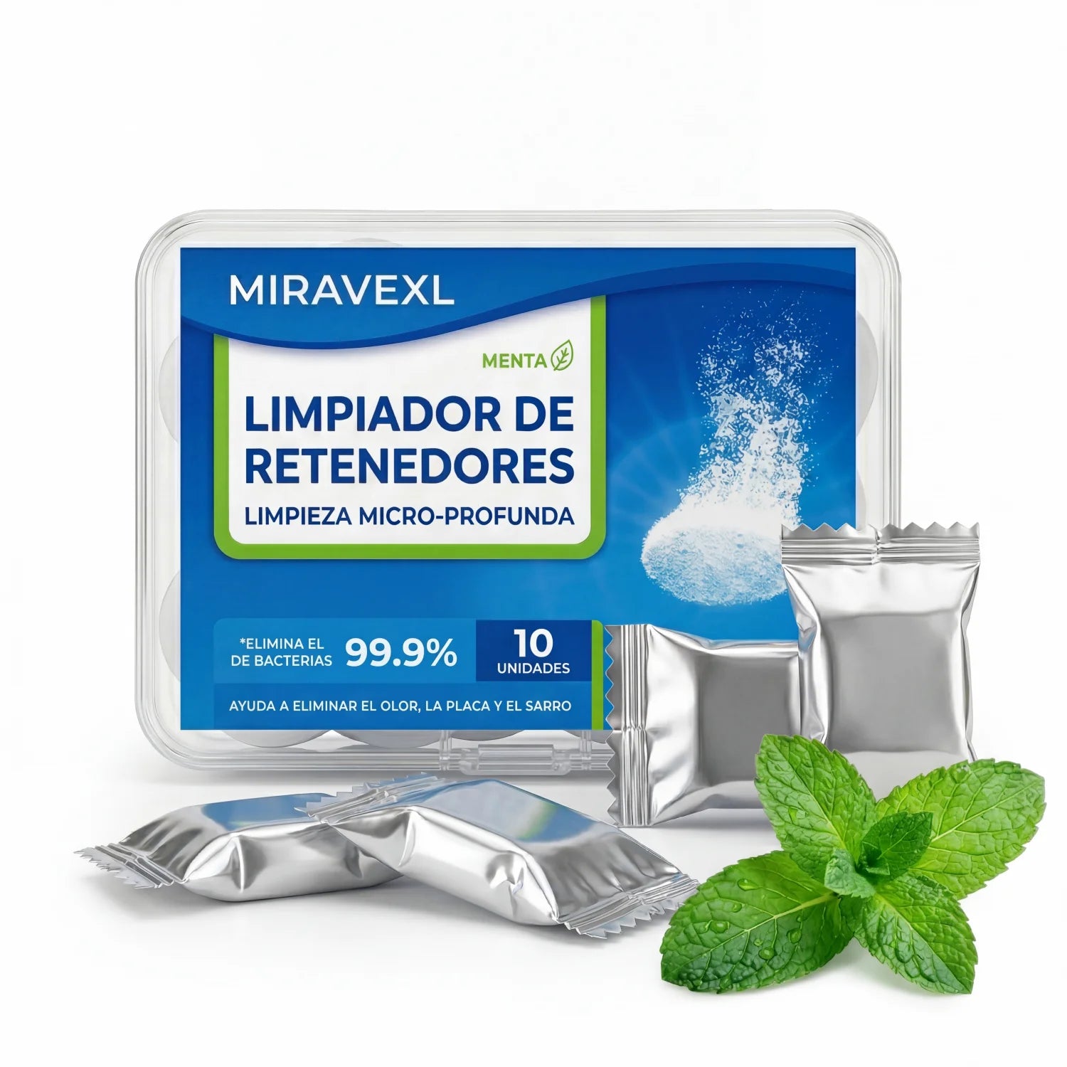Retainer Cleaner Tablets, Denture & Aligner Cleaning Tablets, Remove Stains Odors Plaque, Night Guard Cleaner, 10 Tablets Peaceful Pleasures Health and Wellness
