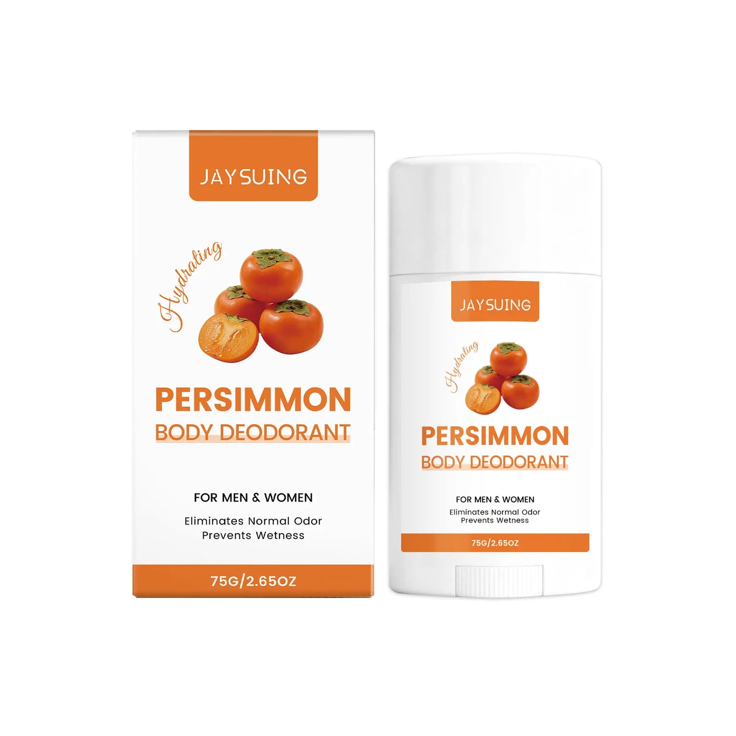 Persimmon Scent Deodorant Stick Remove Body Odor Lasting Refresh Reduce Underarm Sweat Women Men Skin Underarm Antiperspirant Peaceful Pleasures Health and Wellness 75g Boxed