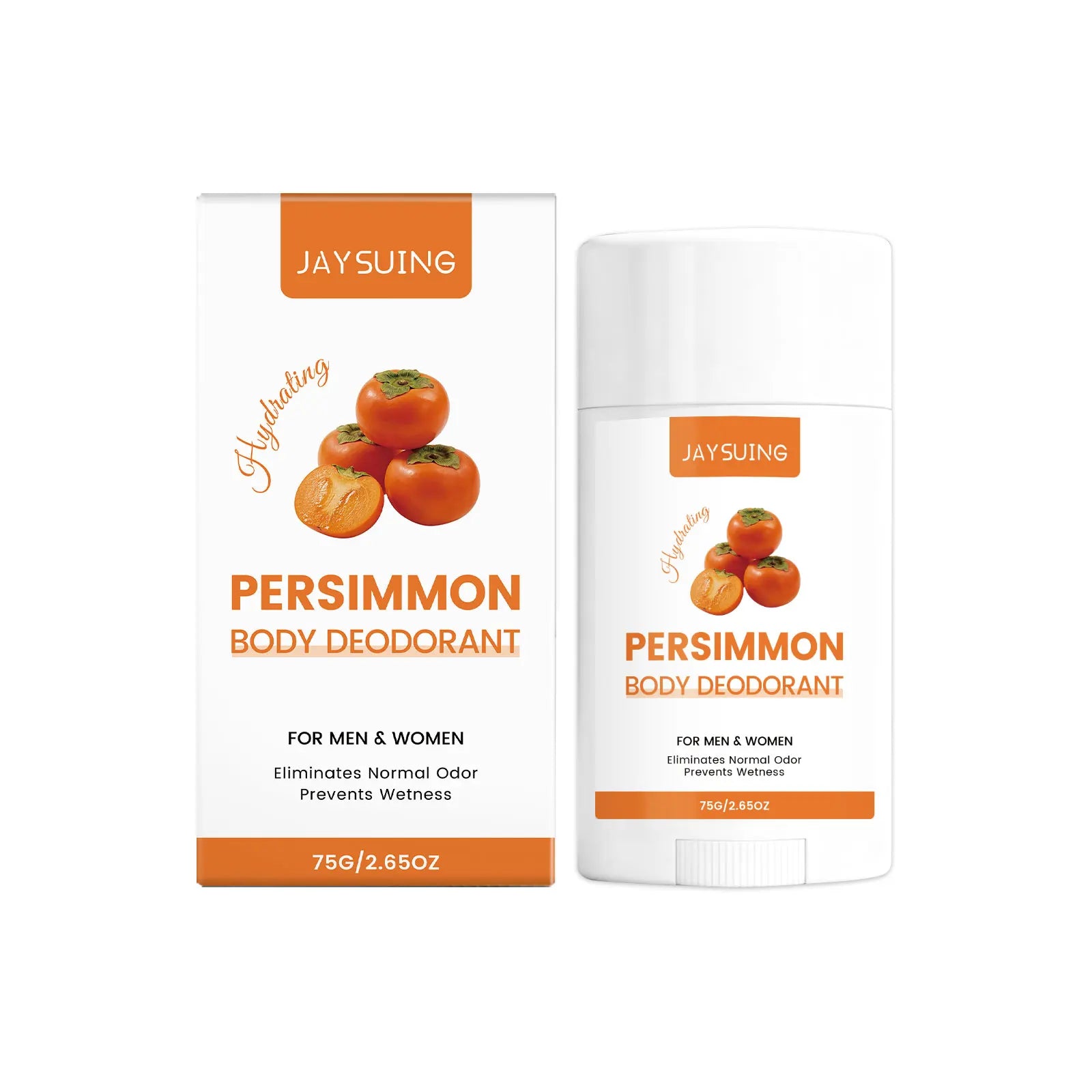 Persimmon Scent Deodorant Stick Remove Body Odor Lasting Refresh Reduce Underarm Sweat Women Men Skin Underarm Antiperspirant Peaceful Pleasures Health and Wellness 75g Boxed