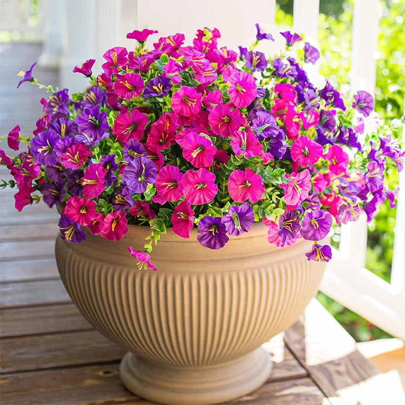 35CM Silk Morning Glory Artificial Flower | UV-Protected Decor