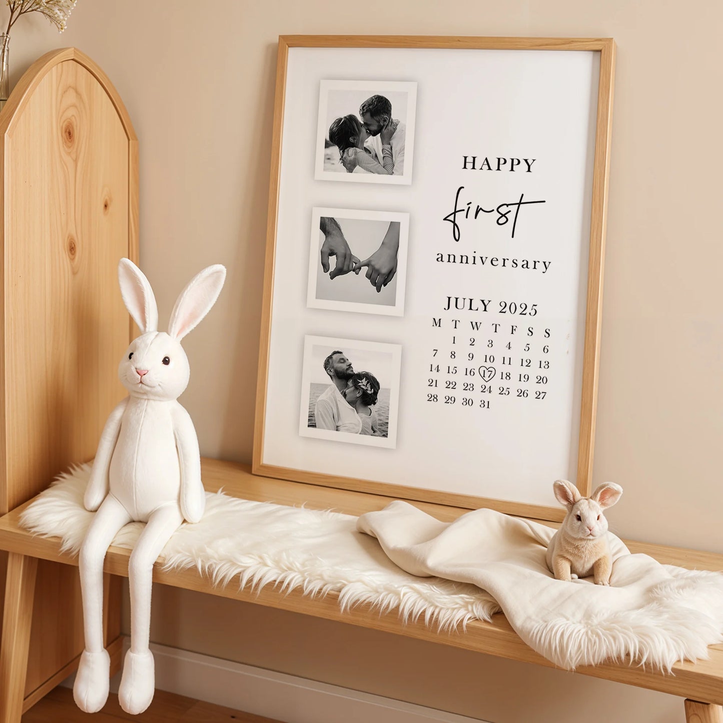 Personalized Anniversary Date Canvas Wall Art Print | Gift Idea