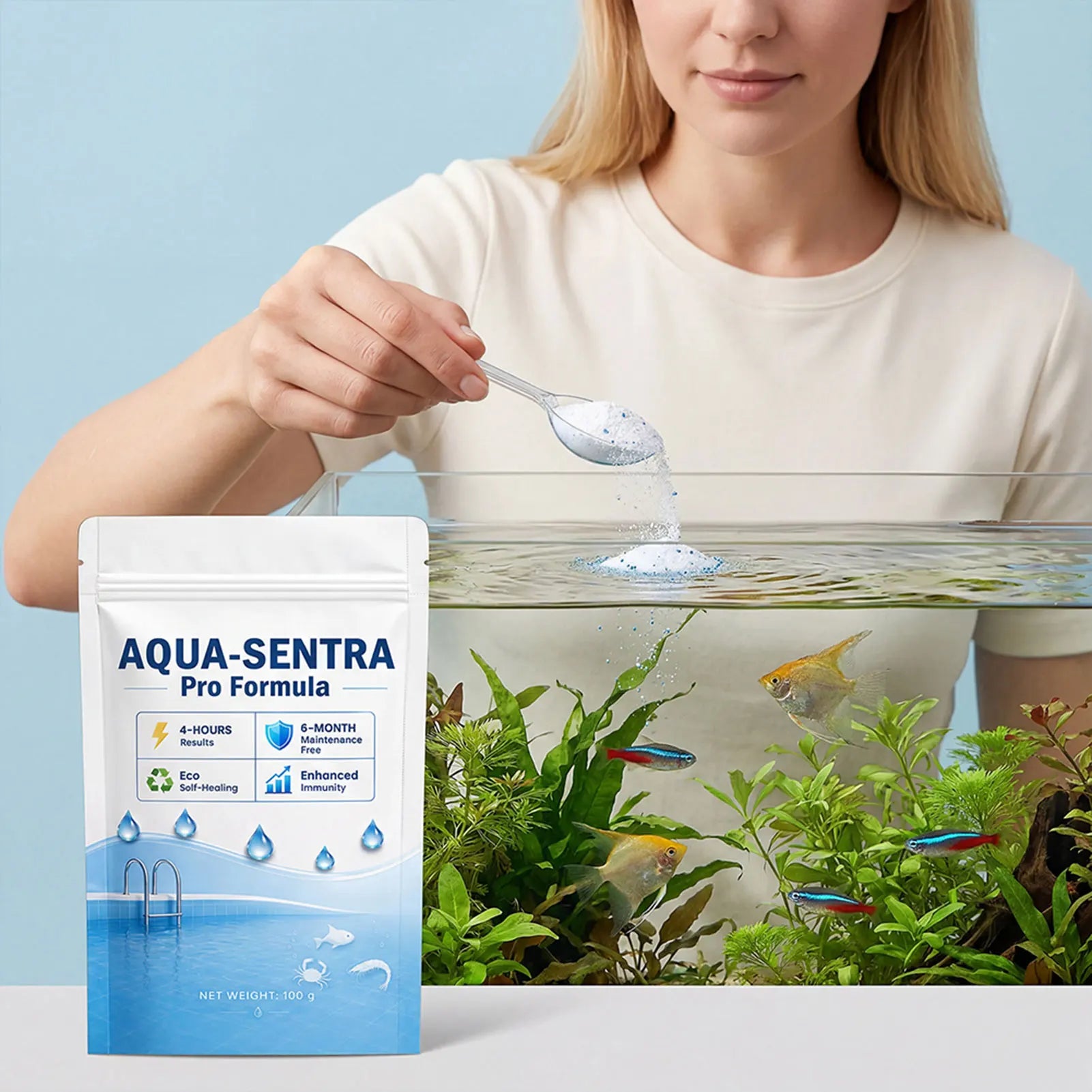 Water Clarification Powder,Fish Tank Cleaning And Care Powder,Pools/Aquarium/Fish Tank/Care Powder,Long-Lasting Clarity Odor Peaceful Pleasures Health and Wellness