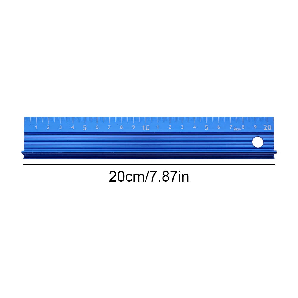20CM 30CM 45CM 60CM Cutting Ruler Metal Craft Safety Ruler Non Slip Aluminum Alloy Multifunctional Protective Ruler Leather Tool Peaceful Pleasures Health and Wellness