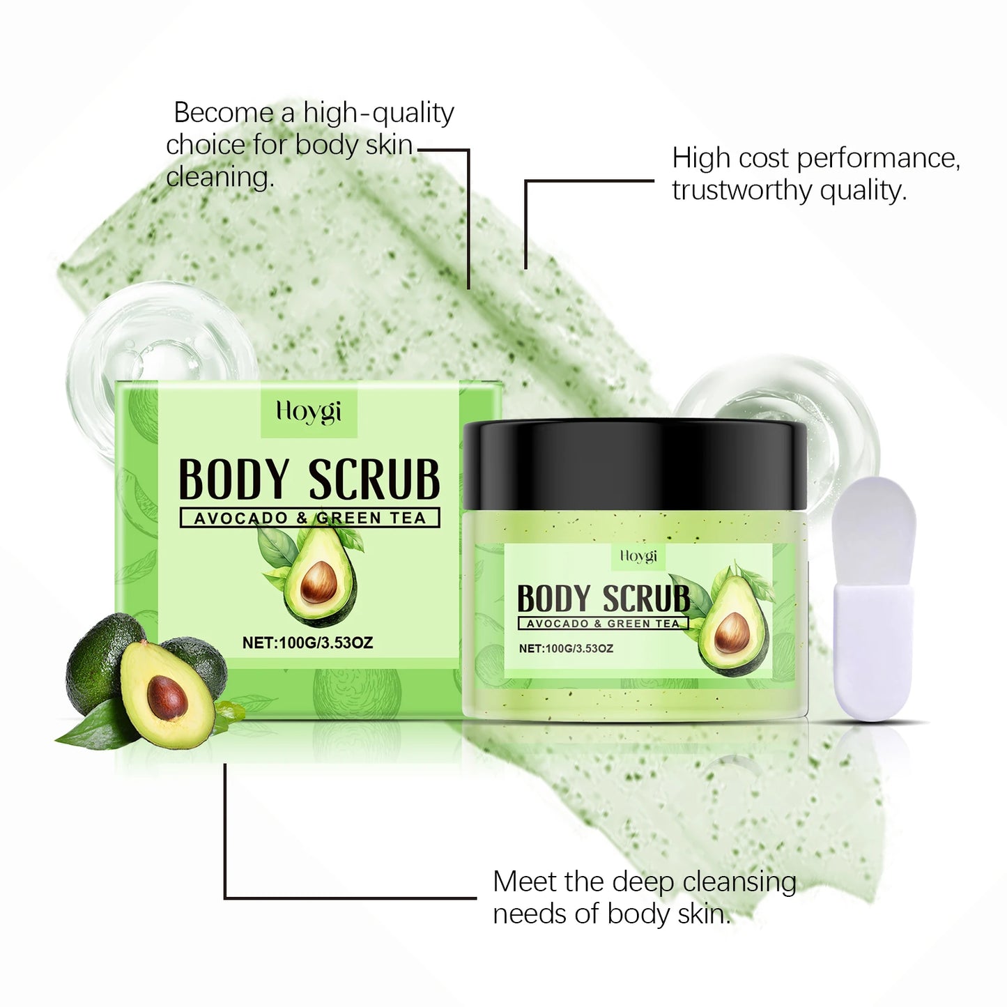 Hoygi Matcha Body Scrub – Exfoliating Pore Cleansing 100g