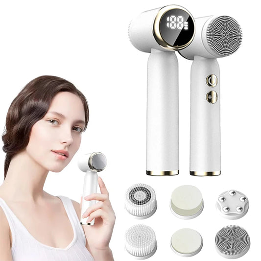 Share Private Label Facial Cleanser Massage Brush Set Facial Cleansing Face Wash Mens Machine Skin Clean Beauty Device Peaceful Pleasures Health and Wellness