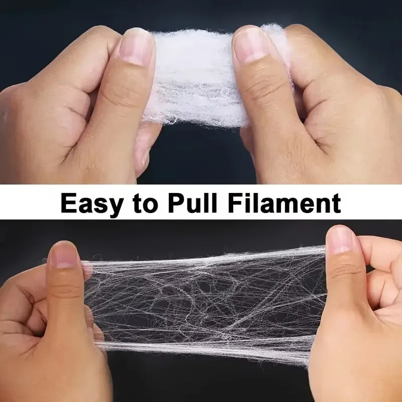 Halloween Stretchy Spider Web Cobweb Decoration Prop – 1–20 PCS