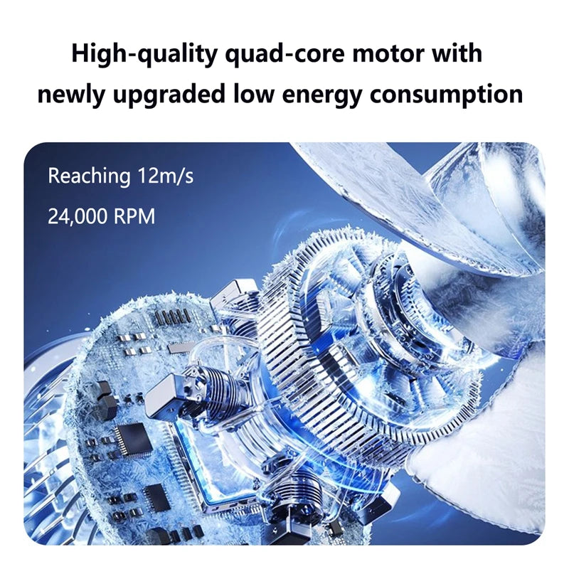 T238 Handheld High-speed Fan Usb Mini Digital Display 199 Speed Violent Turbo Pocket Small Fan Peaceful Pleasures Health and Wellness