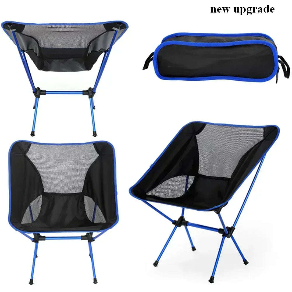 Folding Camping Chair Travel Ultralight Beach Accessories Playa Fishing Lightweight Portable Outdoor Foldable Furniture Peaceful Pleasures Health and Wellness