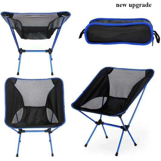 Folding Camping Chair Travel Ultralight Beach Accessories Playa Fishing Lightweight Portable Outdoor Foldable Furniture Peaceful Pleasures Health and Wellness