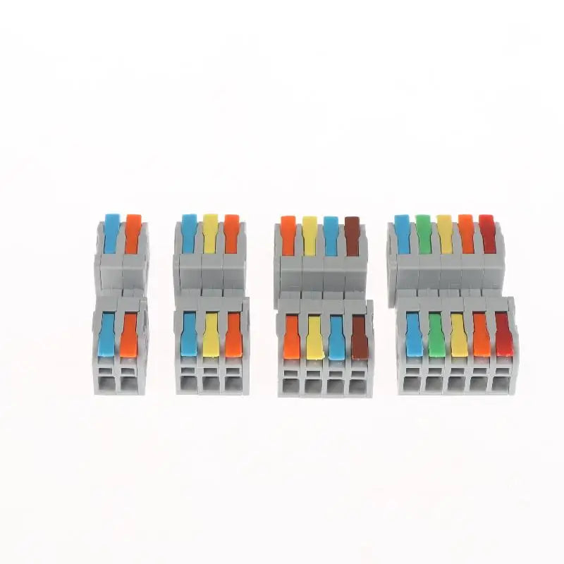 2/4Pcs Universal Compact Electrical Wiring Connectors Push-in Butt Conductor Terminal Block Docking Mini Quick Wire Connector Peaceful Pleasures Health and Wellness