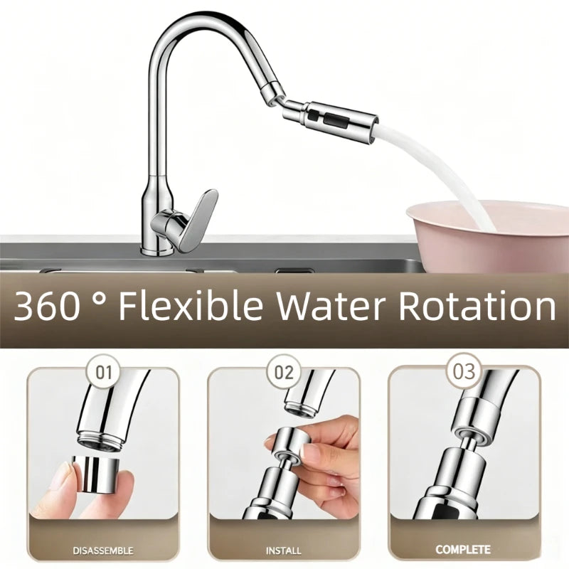1pc Kitchen Faucet Aerator Faucet 3 Modes Bathroom Anti-splash Sprayer Kitchen Taps Anti-Splash Tap Booster Shower Filter Peaceful Pleasures Health and Wellness
