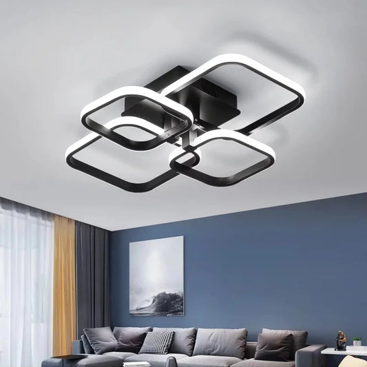 RUNTOIN LED Chandelier Ceiling Light – 3 Colors, Modern Lamp LED Ceiling Light Peaceful Pleasures Health and Wellness