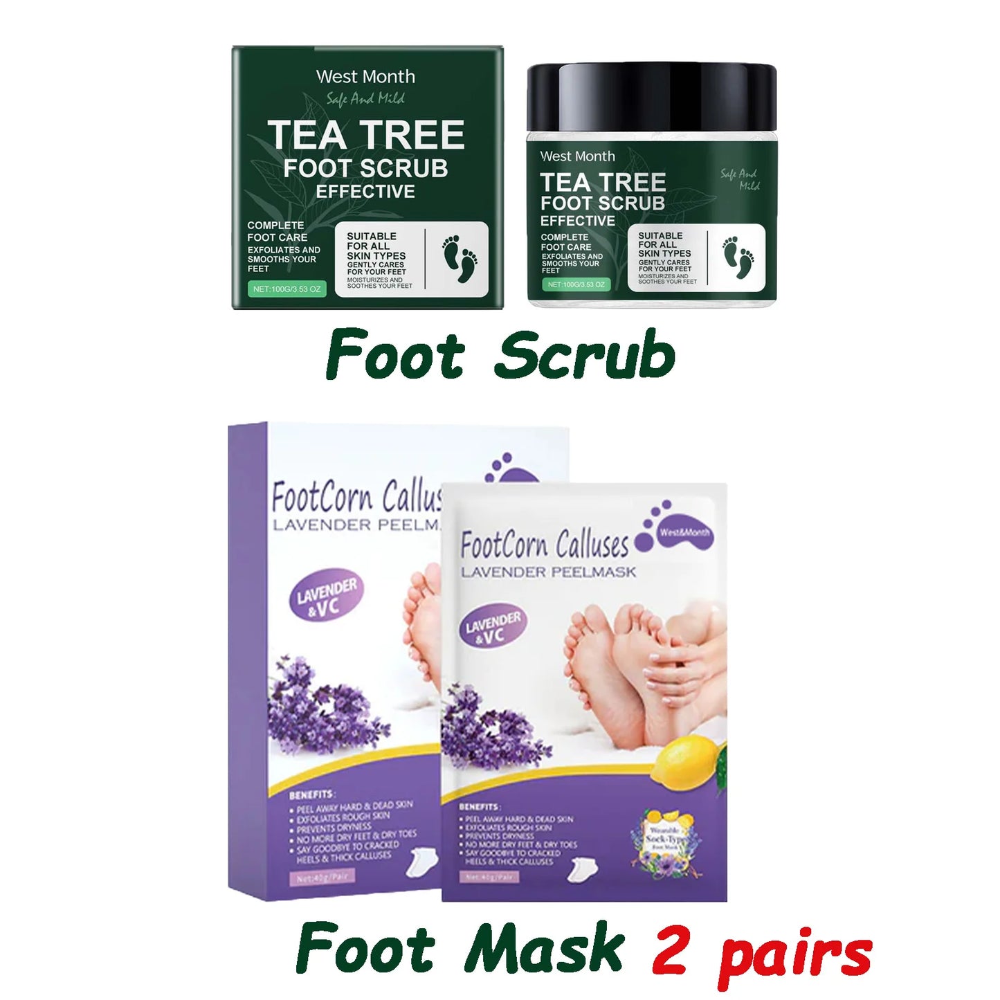 Tea Tree Sea Salt Exfoliating Foot Scrub – Smooth Cracked Heels