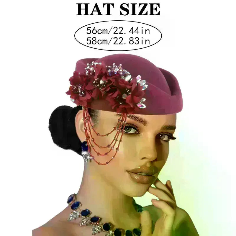 Women's British Retro Beret | 3D Floral Vintage Hat
