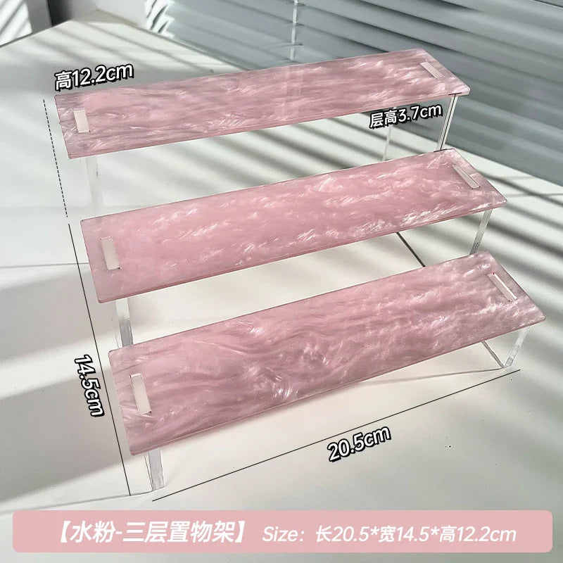 3-Tier Acrylic Ladder Desktop Shelf – Perfume & Cosmetic Display