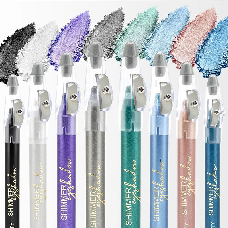8 color pearl eyeshadow pencil, self-sharpening pencil eyeliner, undercover pencil, does not smudge, waterproof and long-lasting Peaceful Pleasures Health and Wellness
