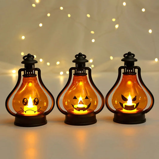 Halloween Portable LED Pumpkin Lantern Ghost Shape Handheld Light Peaceful Pleasures Health and Wellness