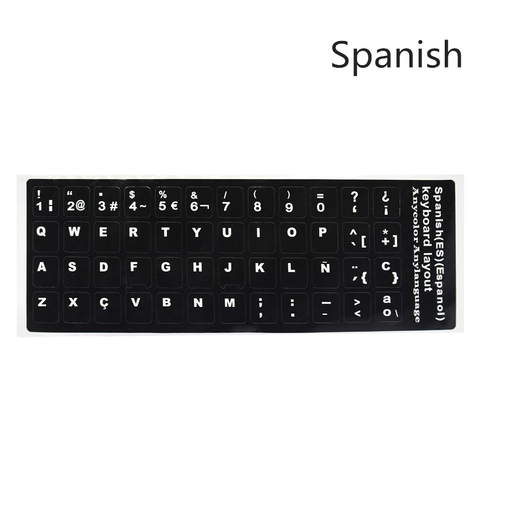 Luminous Adhesive Matte Keyboard Keycap Stickers For French Spanish Arabic English Korean Hebrew Italian German Japanese Russian Peaceful Pleasures Health and Wellness Spanish 1