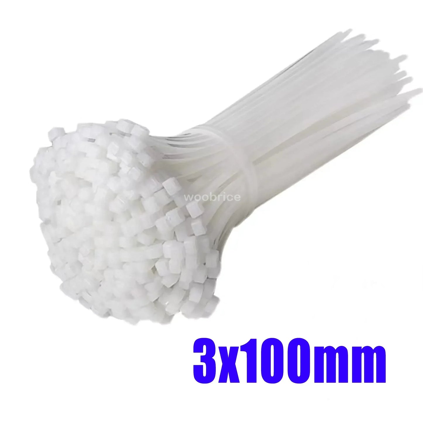 Nylon Cable Ties Zip Ties Self-Locking 100–1000 Pcs | White & Black
